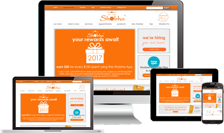 Shoba Salon eCommerce site integration