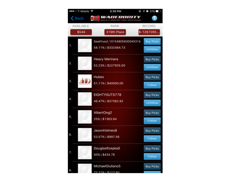 Android app development Wagerocity