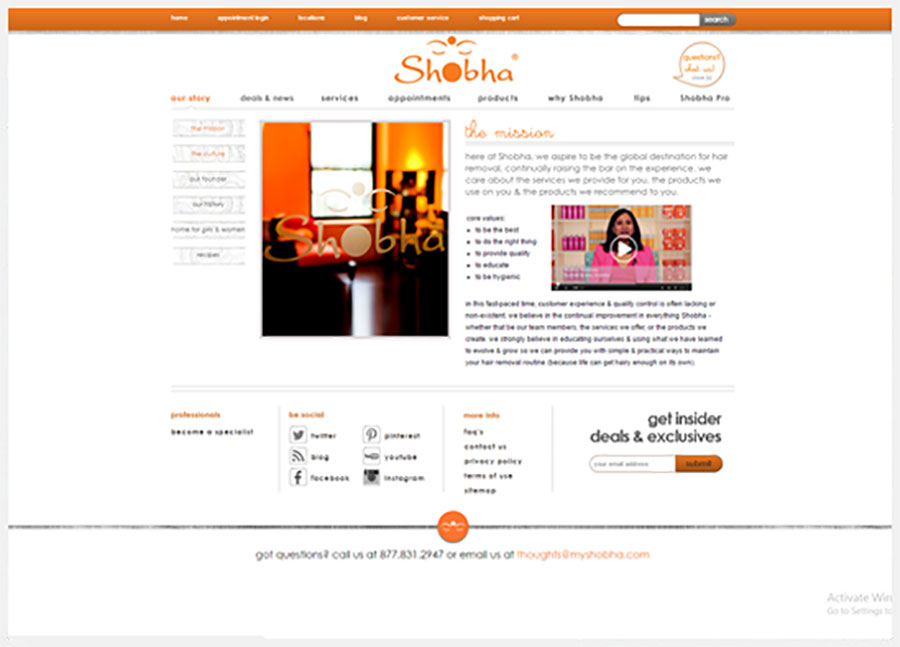 e-commerce Shobha Salons